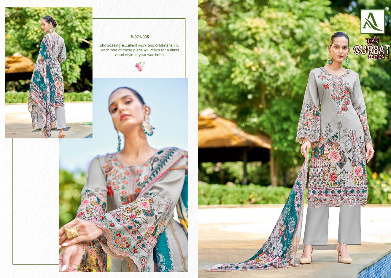 Alok Qurbat Edition 4 Jam Cotton Fancy Casual Wear Designer Dress Material Collection